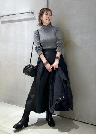 アダムエロペ ルセルクルパーロペ　ノーカラーデニムジャケット　ブラック ノーカラーGジャン（デニムジャケット）｜LE CERCLE par rope