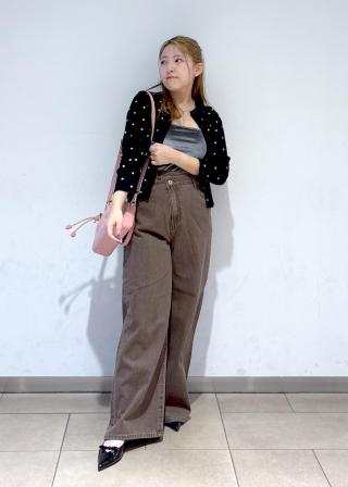 【極美品】ピンクビジューリボン付きスリングバックミュール LibertyDoll サンダル スリングバックピンヒールスタッズ