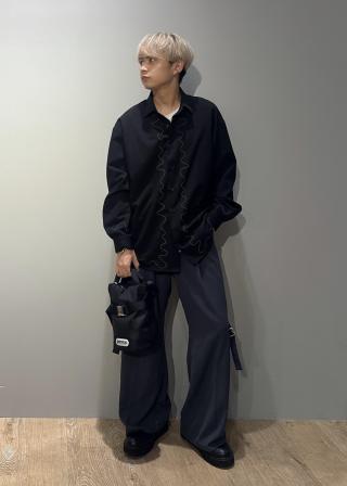 AURALLE ワイドベルテッドパンツ　ブラック　4 edwina23aw_slacks_b3.jpg?t=