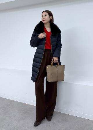 エポカ 3wayマイクロサテンダウンブルゾン ストレッチ】ダウンブルゾン / スエードタッチライト(ダウン