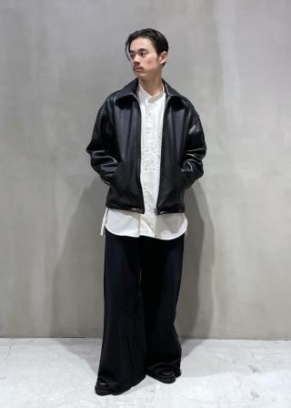 ガンちゃん　ラムレザージャケット　ジップアップブルゾン ガンちゃん ラムレザージャケット ジップアップブルゾン ガン