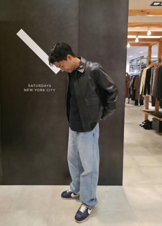 限定品 Saturdays NYC L相当 10周年 記念 スタジャン レザー 限定品 Saturdays NYC L相当 10周年 記念 スタジャン レザー