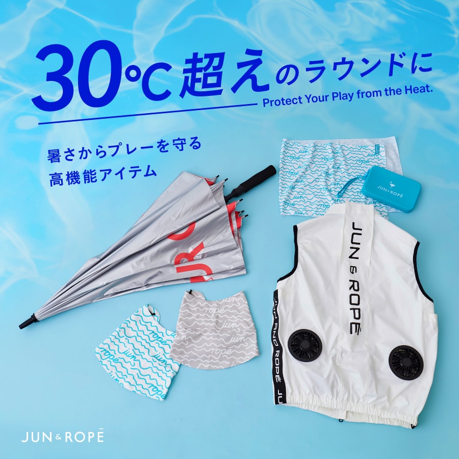 JUN&ROPE ジュンアンドロペ　レディースセットアップメッシュブルー ゴルフ JUN&ROPE ジュンアンドロペ レディースセットアップメッシュブルー